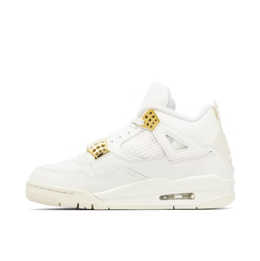 Air Jordan 4 Retro Sail Metallic Gold Womens